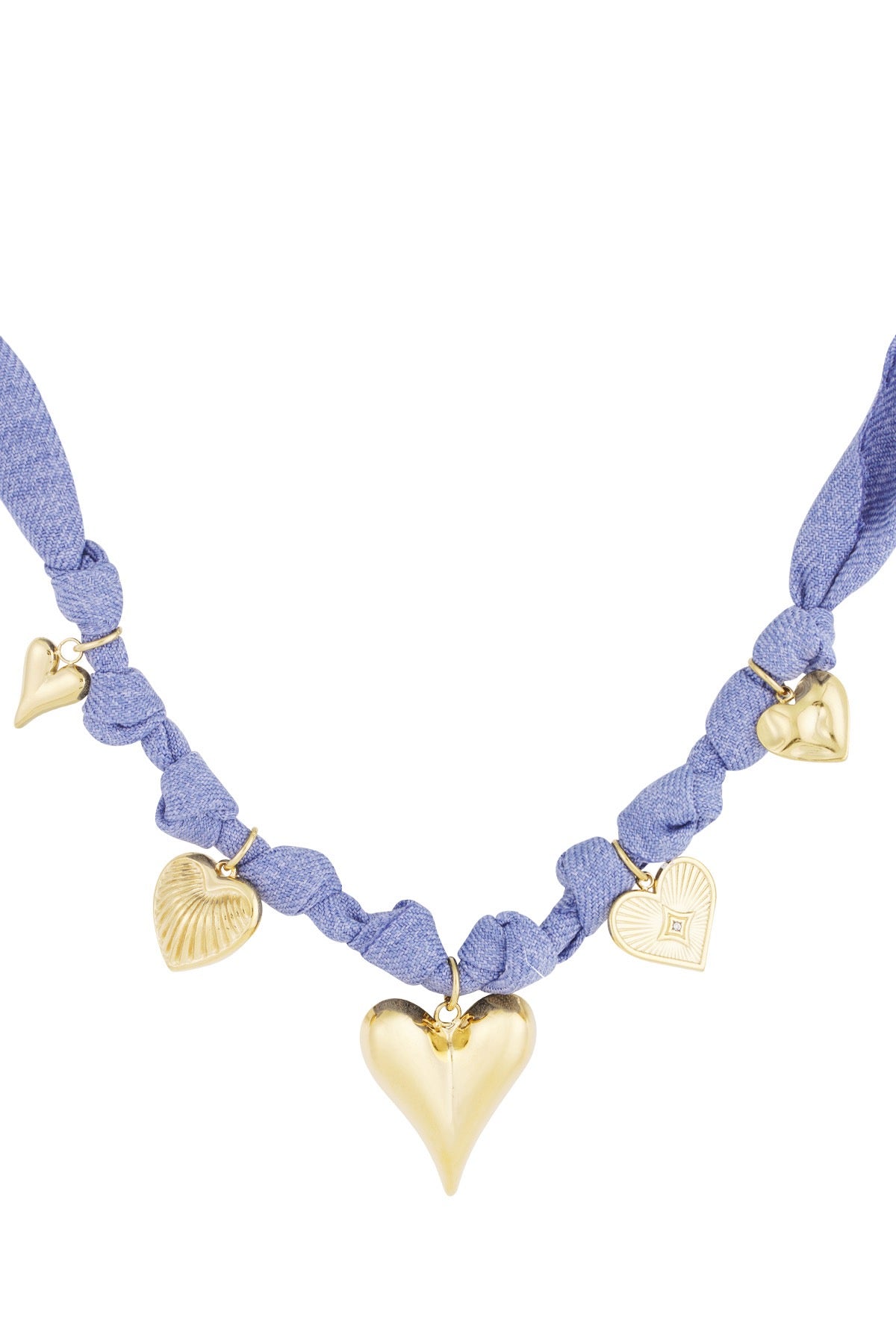 Blue Hearts Necklace